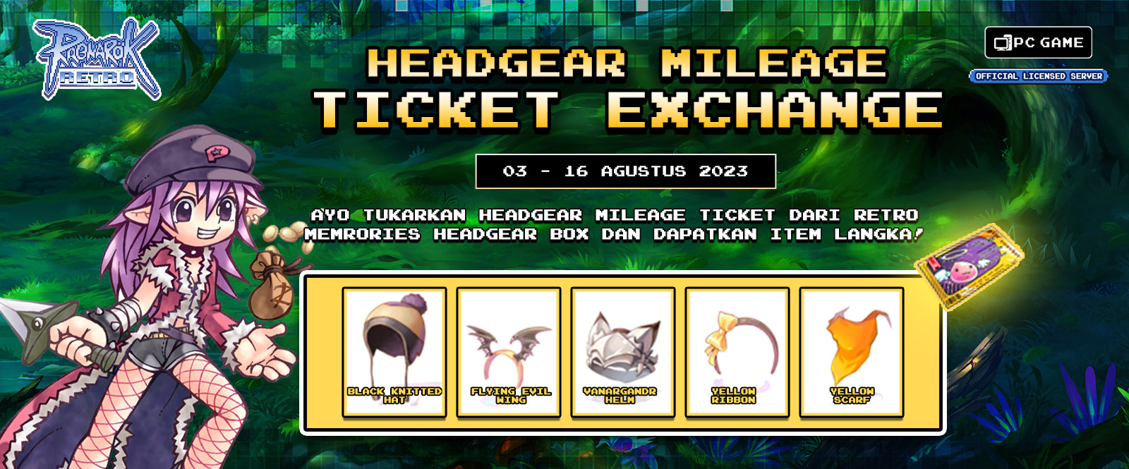Ragnarok Retro Headgear Mileage Ticket Exchange 3